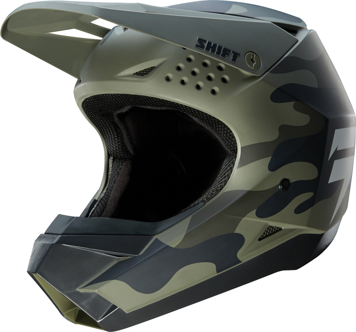 Racing Whit3 Men's Off-Road Motorcycle Helmets - Camo/X-Large