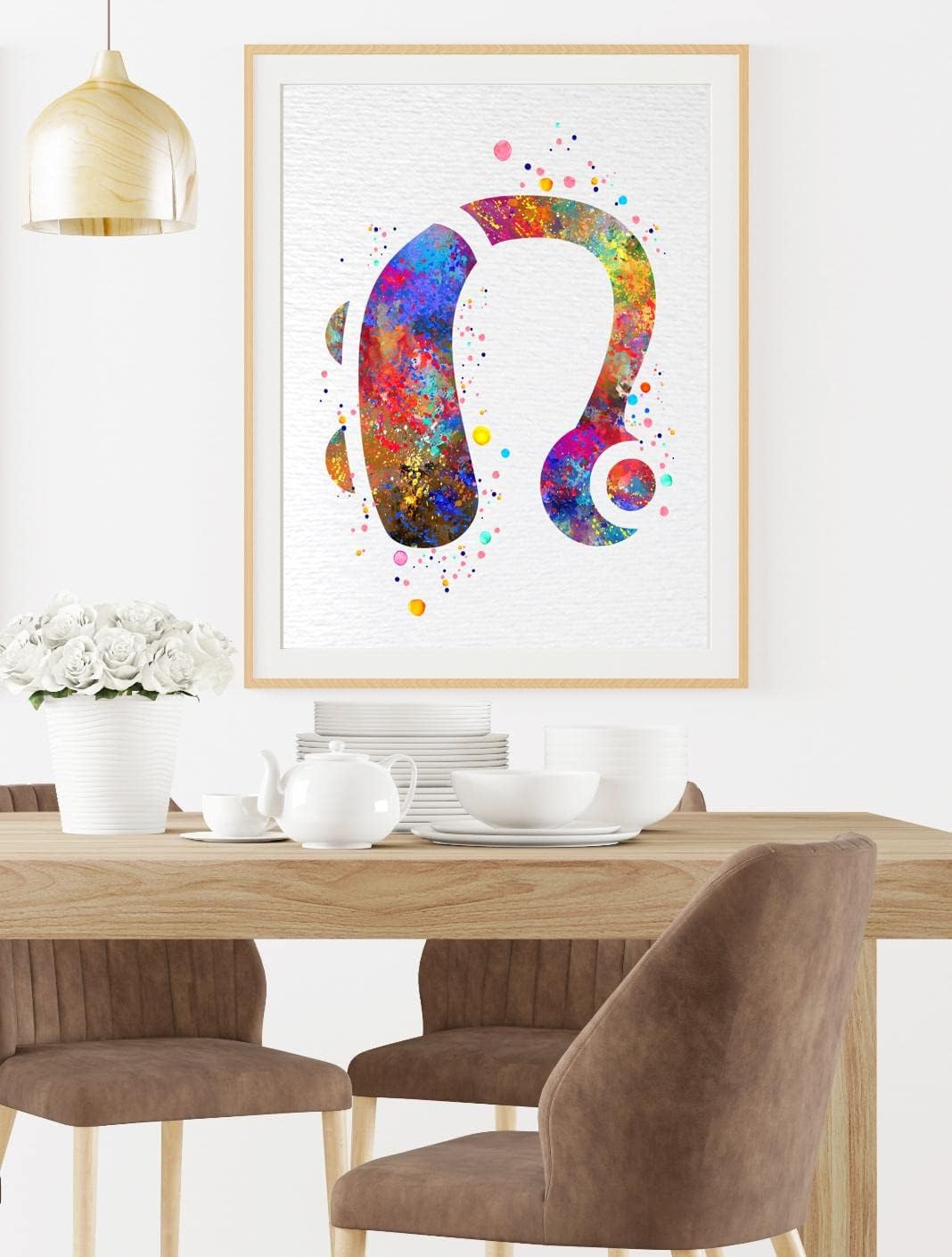 Dignovel Studios 11X14 Unframed Hearing Aid Implant Audiologist Audiology Ear Diagram Clinic Medical Science Watercolor Art Print Poster Wall Hanging Decor DN792