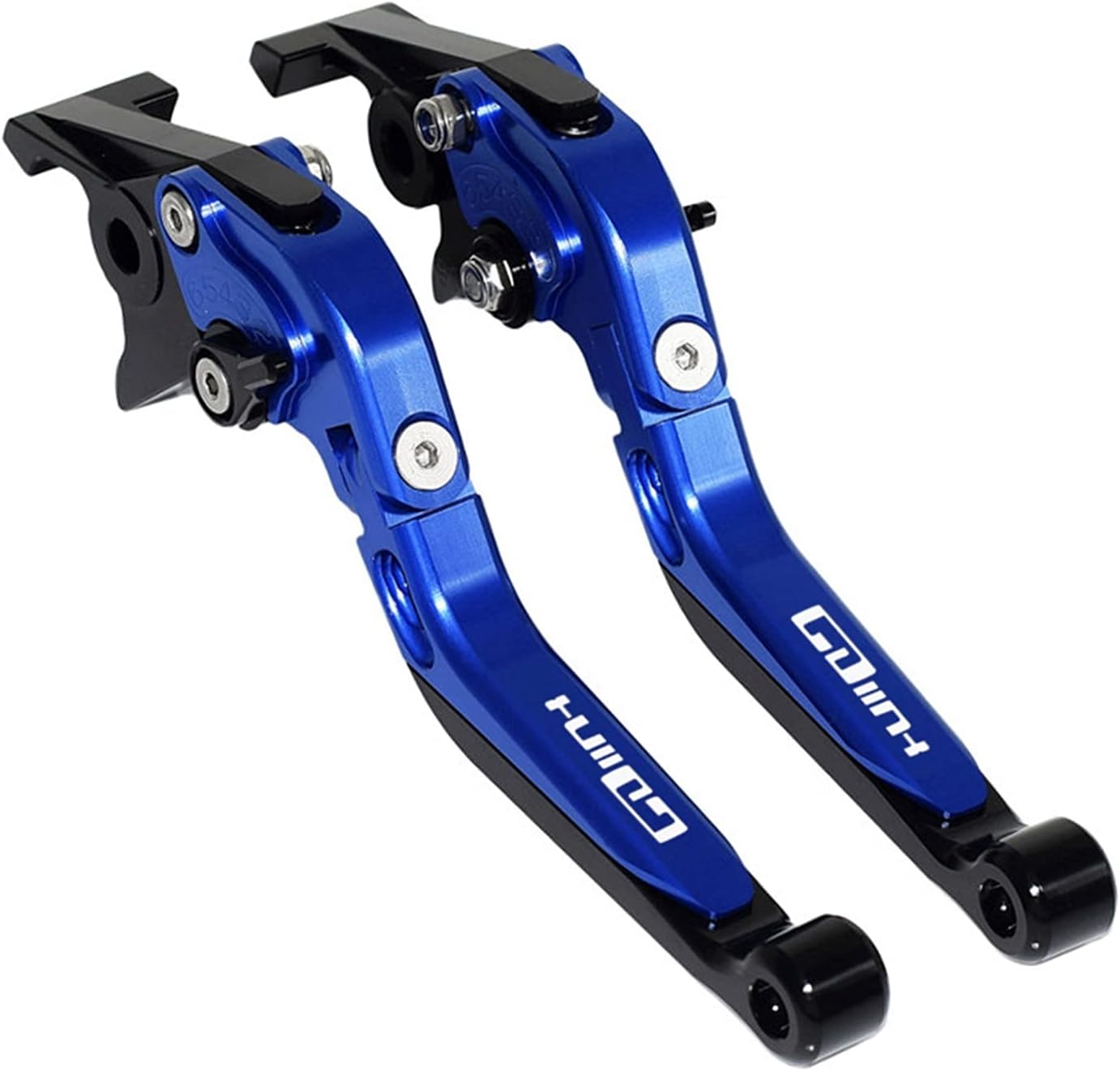 Compatible with KYM CO G-Dink GDINK 125 250 300 Grand Dink Motorcycle Accessories Folding Extendable Brake Clutch Lever Adjustable Extendable Brake levers(Blue+Black)