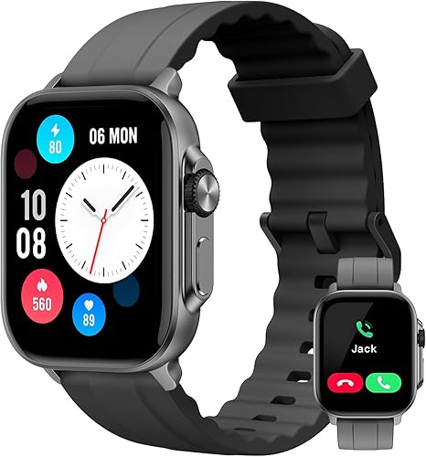 Miniatura 1 de MEDEWE Reloj inteligente deportivo para hombre de 2.01 pulgadas, pantalla súper grande para recibir llamadas, con rastreador de actividad, monitor