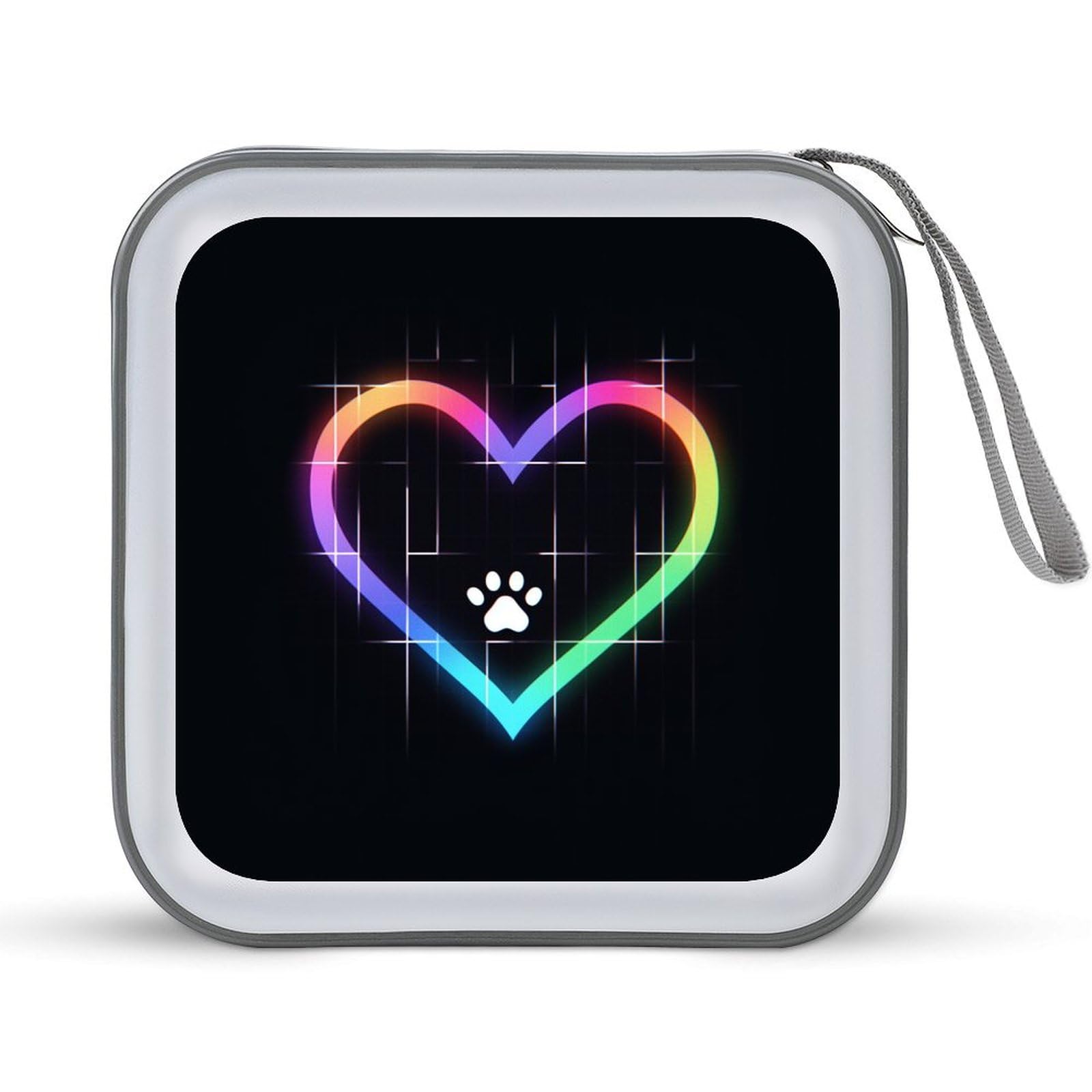 DuduYH Colorful Heart CD Case DVD Storage Case Portable for Car Home Travel