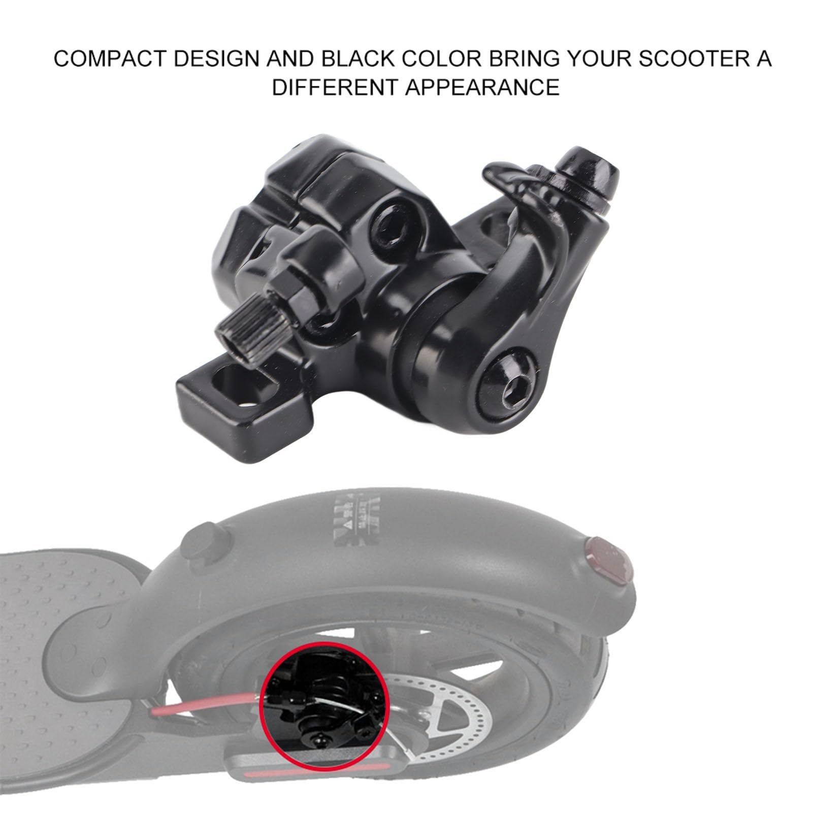 SIXRUN Kompaktes Elektro-Scooter-Bremszubehör für M365, Schwarze Farbe. Stop Scooter Quickly MIJIA