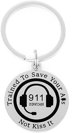 Amazon.com: HUTIMY Dispatcher Gift 911 Operator Keychain Funny ...