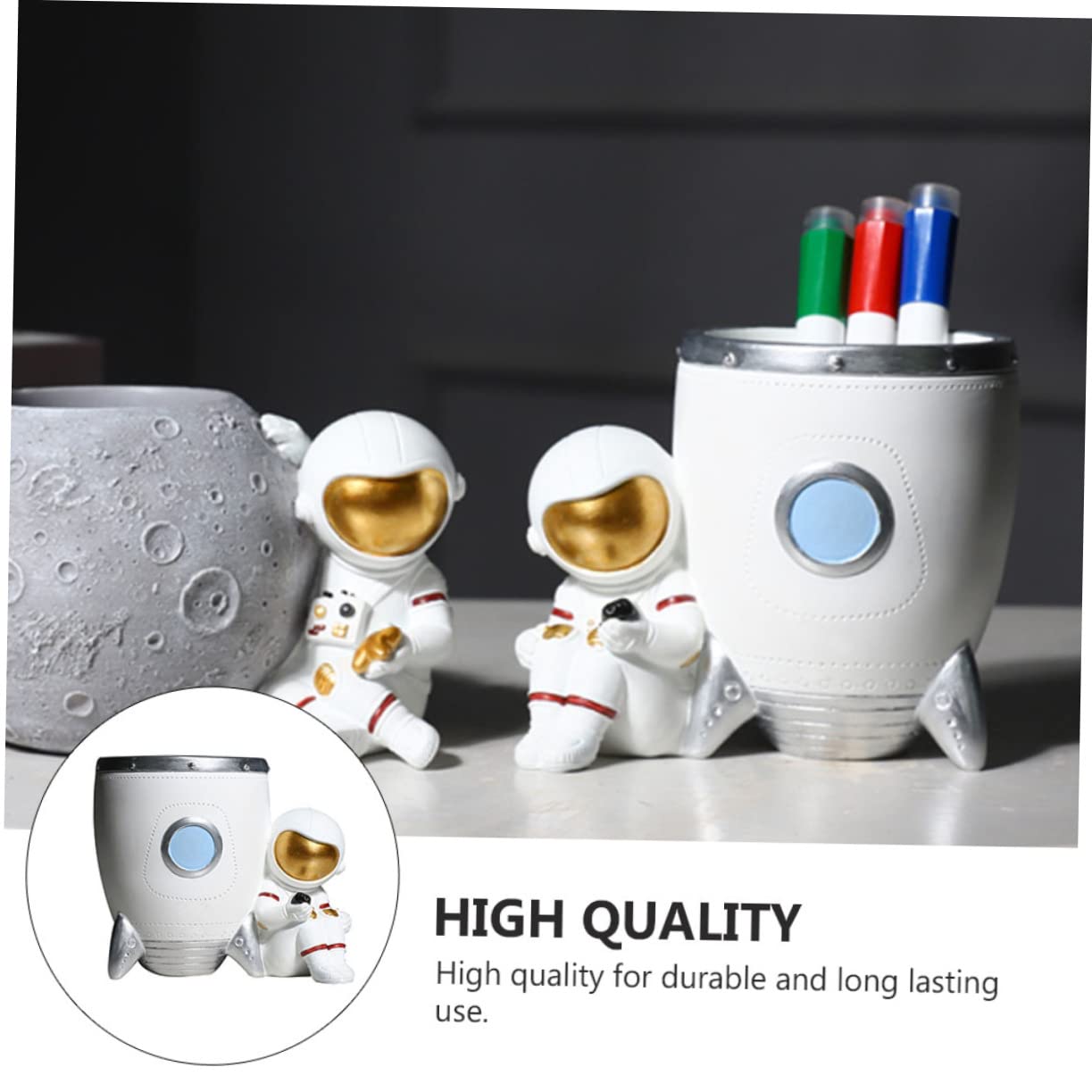 Uonlytech Porte-stylos Boîte à Outils de Maquillage et Papeterie Organisateur de Bureau Pot à Crayons Décoratif