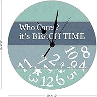 Vista 8 de Quartz Wooden Round Wall Clocks Barn Red Wood Clock Rustic Red Clocks for Farmhouse Decor Silent Wall Clock Modern Wall Hanging Wooden Clock for