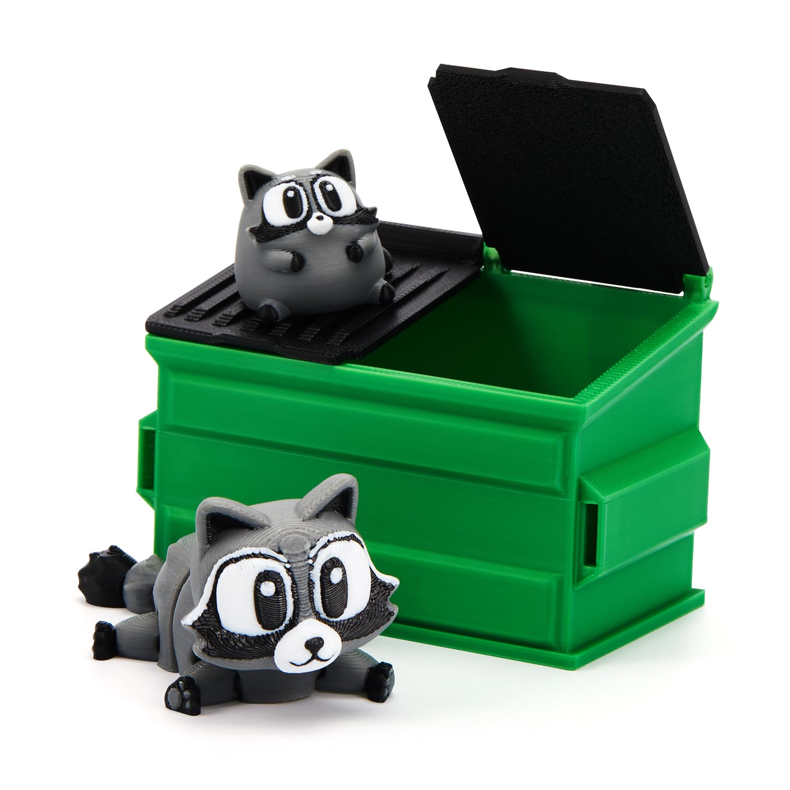 Peluche panda 3D raton laveur poubelle pour votre bureau