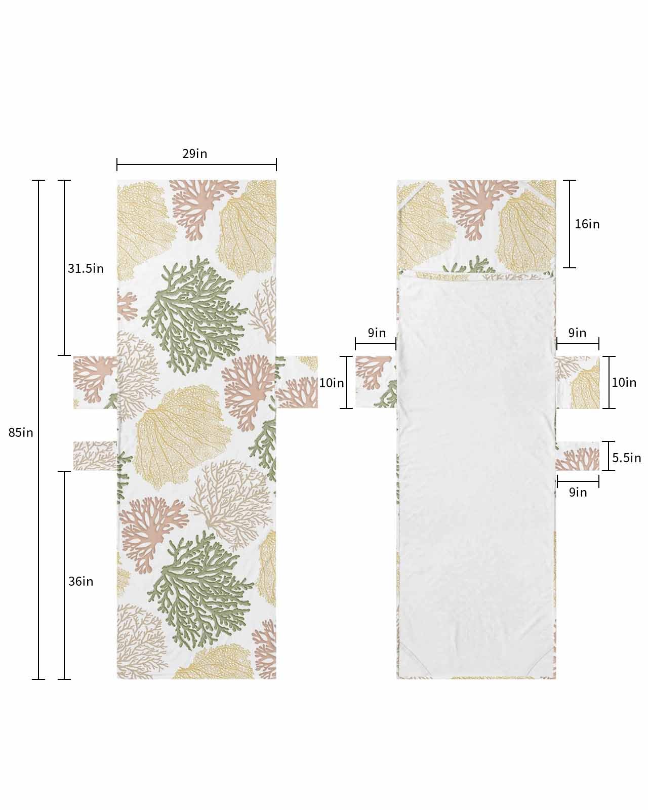 Yellow Green Coral Beach Chair Cover with Side Pockets, Microfiber & Quick Dry Pool Chaise Lounge Chair Towels Covers for Sun Sunbathing Patio Garden Hotel, Coastal Nautical Modern Summer Sea