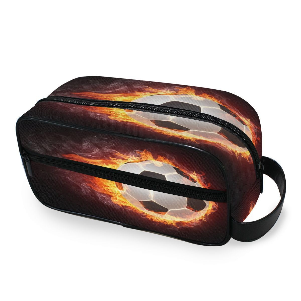HMZXZ Neceser portátil para deportes, fútbol, fútbol, viajes, bolsa de cosméticos, bolsa de maquillaje, bolsa de almacenamiento para mujeres, hombres, niños y niñas, multicolor
