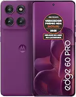 Smartphone Motorola Edge 60 PRO 5G - 256GB 24GB (12GB RAM+12GB Ram Boost) Tela Quad-Curve moto AI 50MP Sony Camera ultrarresistencia militar IP68 + IP69 - Violeta