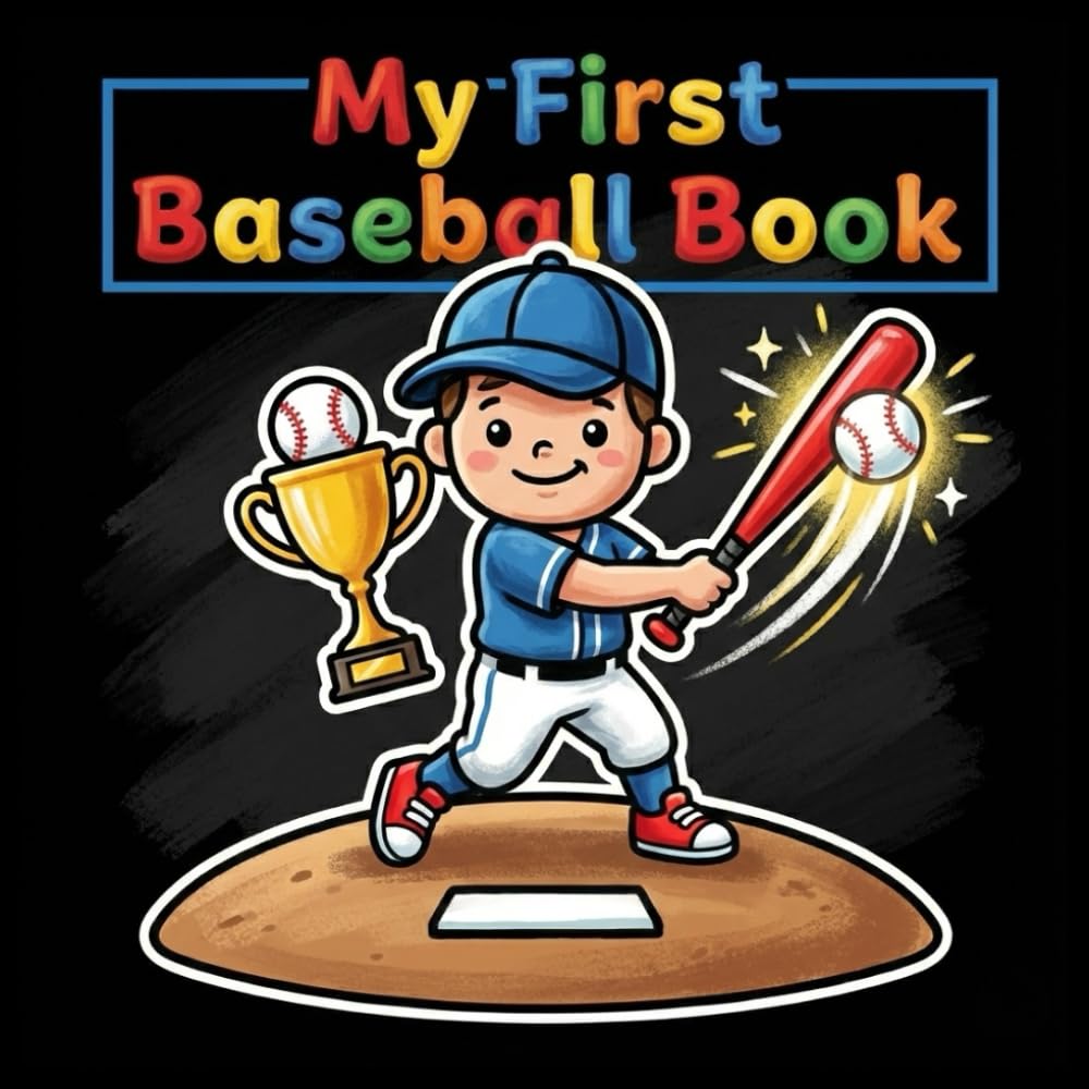 My first Baseball Book: A First Sports Adventure: Black and White, High-Contrast Pages for Newborns