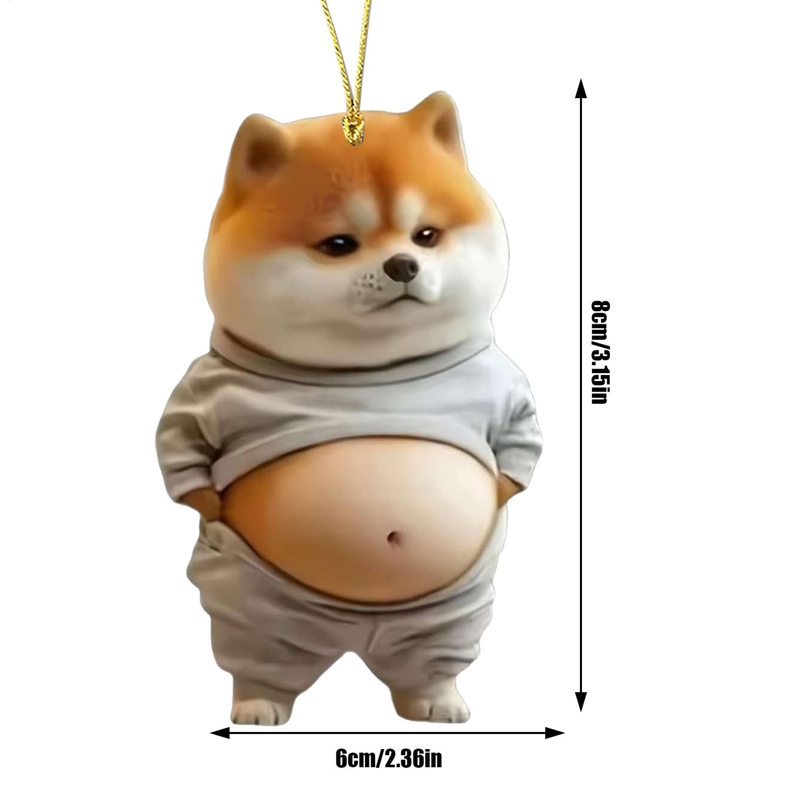 Amazon.co.jp: デブ 犬 マスコット キーホルダー ボールチェーン 腹