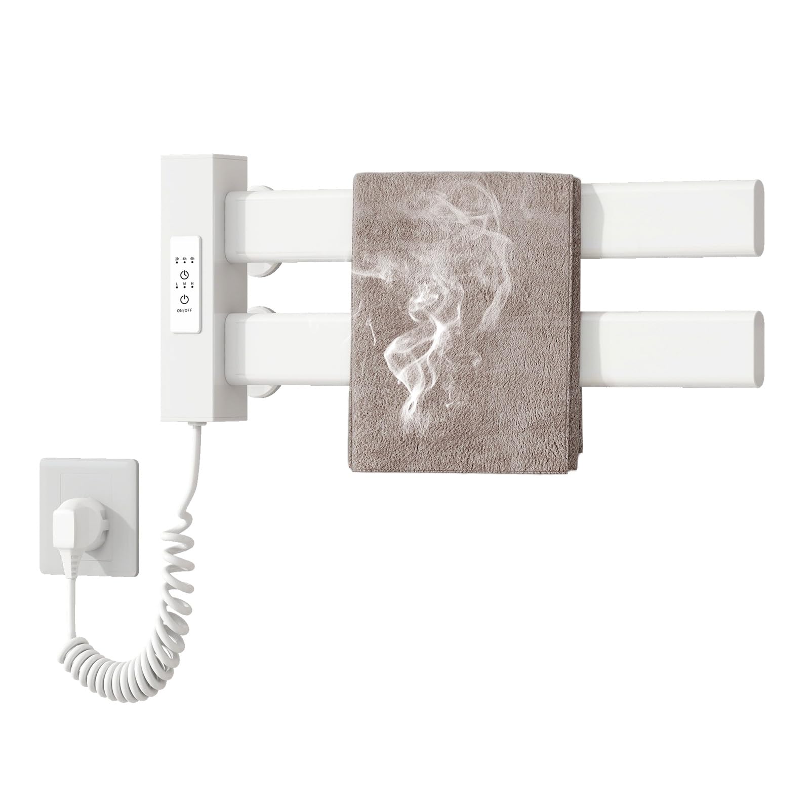 Chauffe-serviettes électrique JOPWUE intelligent et sèche-vêtement multifonction pour salle de bain