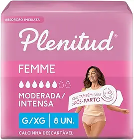 Roupa Íntima Plenitud Femme - 8 unidades