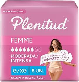 Roupa Íntima Plenitud Femme - 8 unidades