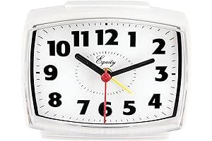 Equity 33100 Electric Silent Alarm Clock with Lighted Dial, Ideal for Senioren