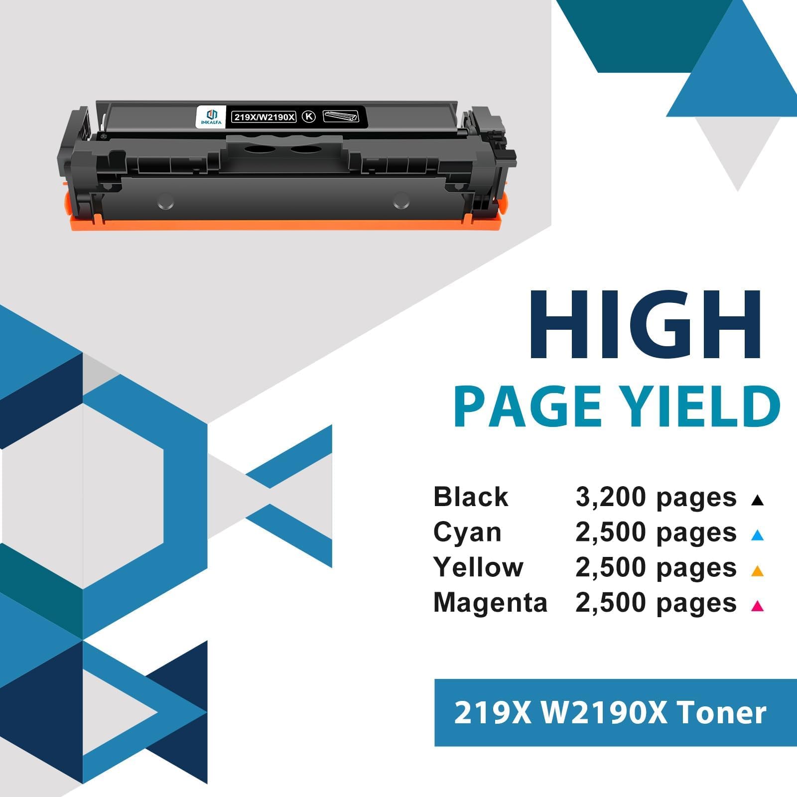 4 Cartucce Toner 219A/219X Con Chip Per HP Color LaserJet MFP 3302FDW – Nero, Ciano, Giallo, Magenta