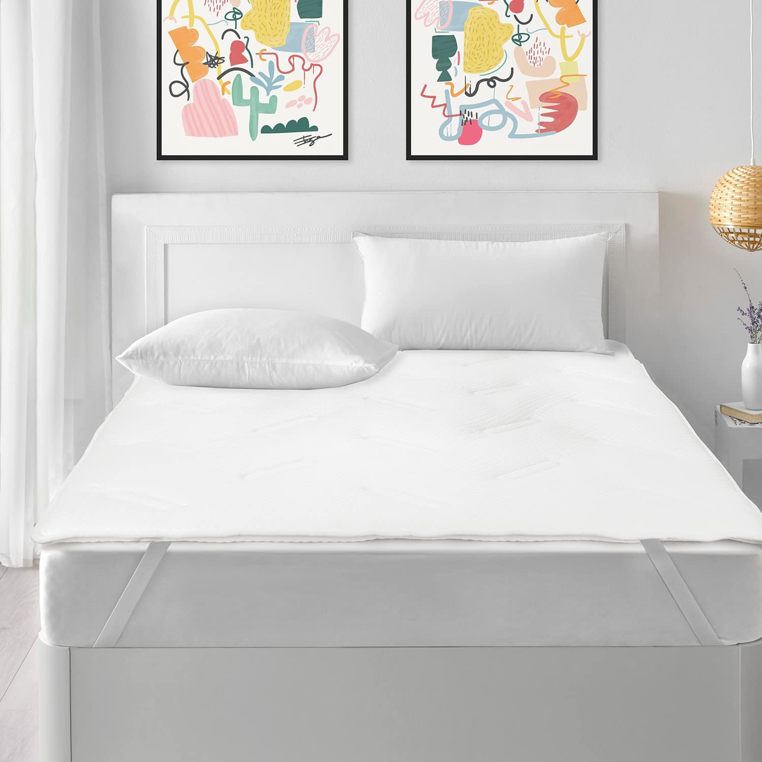 Pikolin Home - Topper Viscoelástico Esponjoso 3 cm | 180x200 | Sobrecolchón | Desenfundable | Transpirable | Cubre Colchón | Alivia Tensiones Musculares | Nagoya