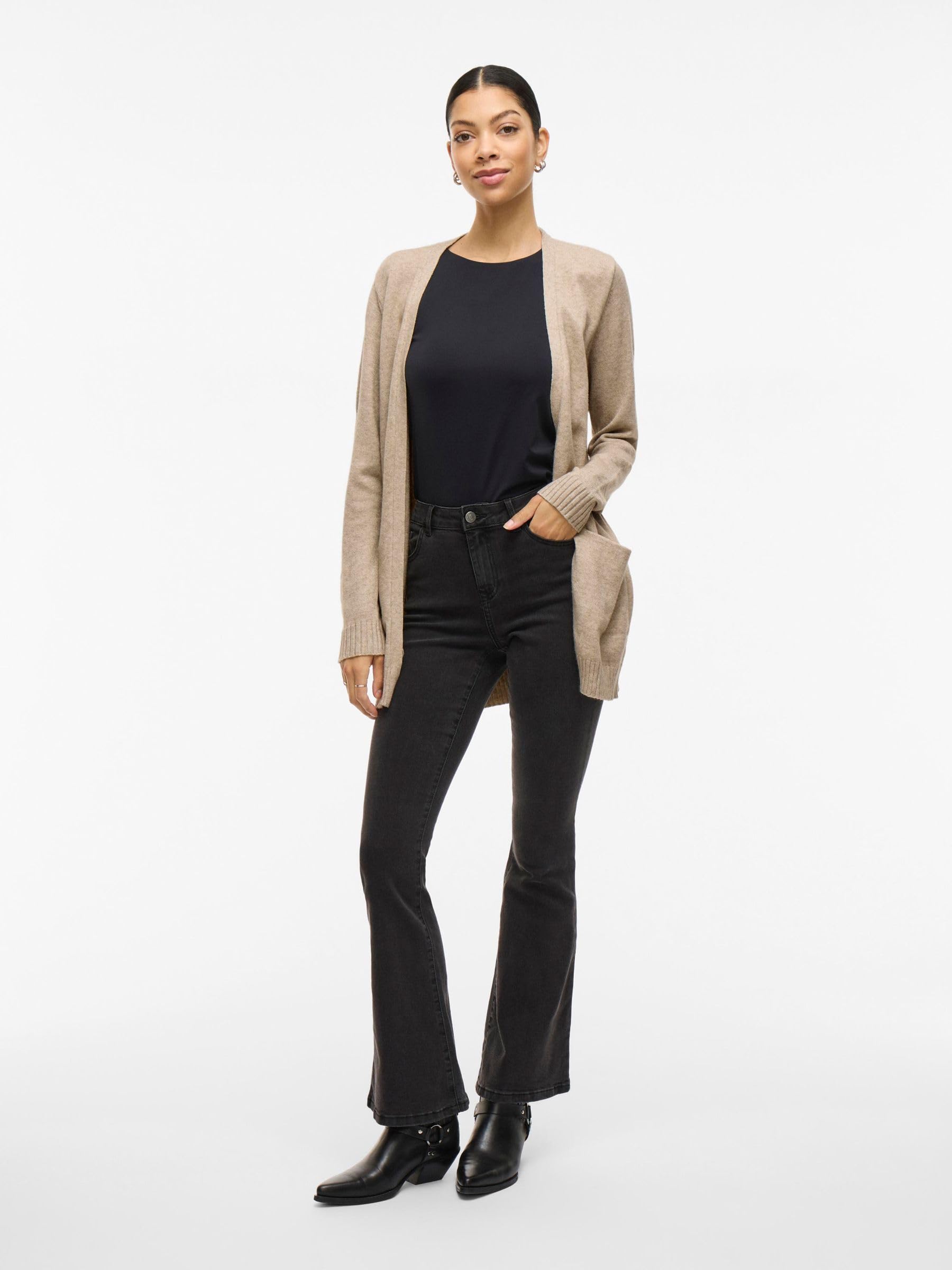 Vila Kardigan Kobiety VIRIL OPEN L/S KNIT CARDIGAN - NOOS