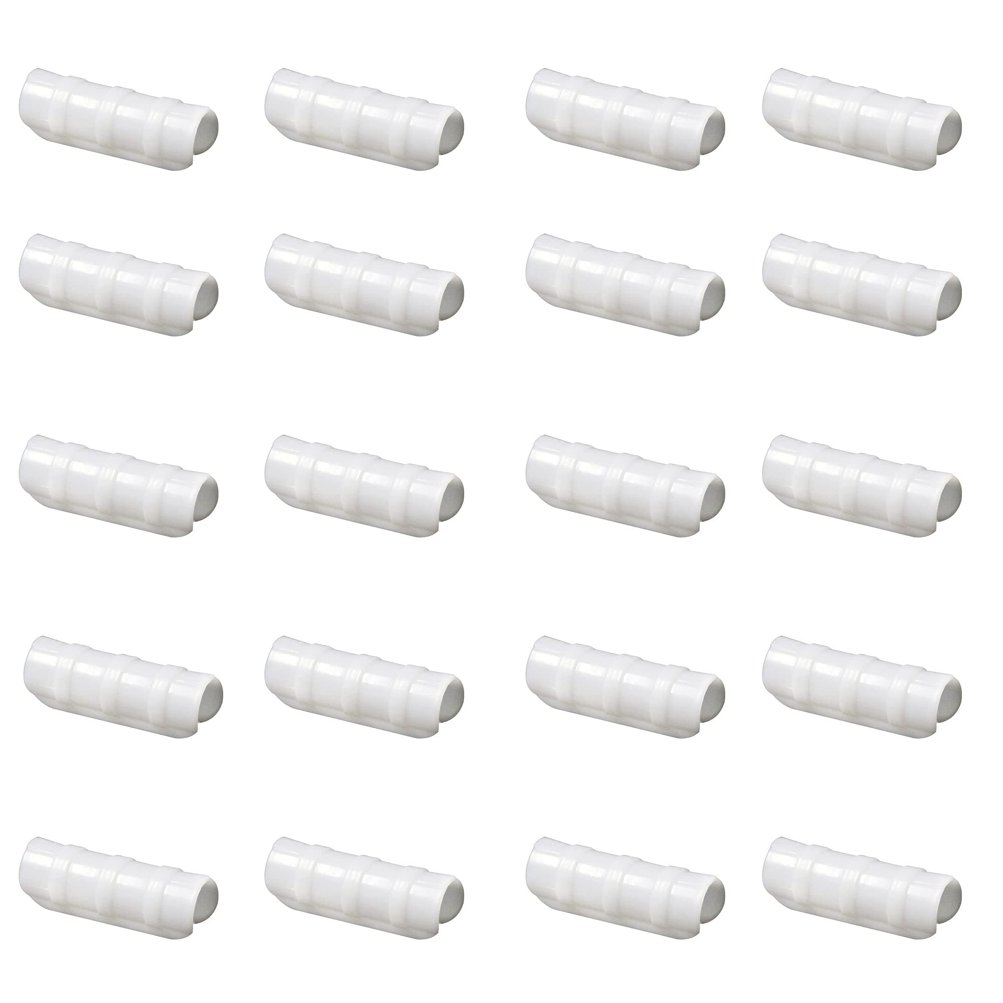 Farm Plastic Supply Snap Clamp 20 Pack (4" Long x 1" Wide) White