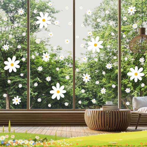 Vinilos decorativos de margaritas blancas 288 piezas miniatura 7