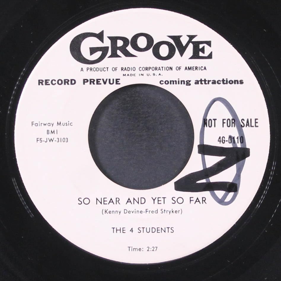 FOUR STUDENTS hot rotten soda pop GROOVE 45 image 2