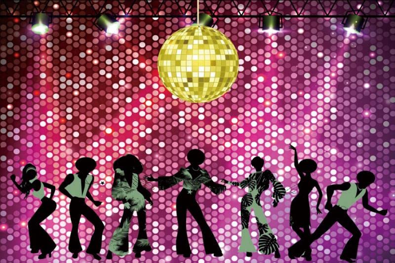 Renaiss 15x10ft Disco Party Backdrop Shining Neon Night 70s 80s 90s Disco Fever Dancers Photography Background Ballroom Music Party Decorations Supplies Photo Booth Props - Image 2