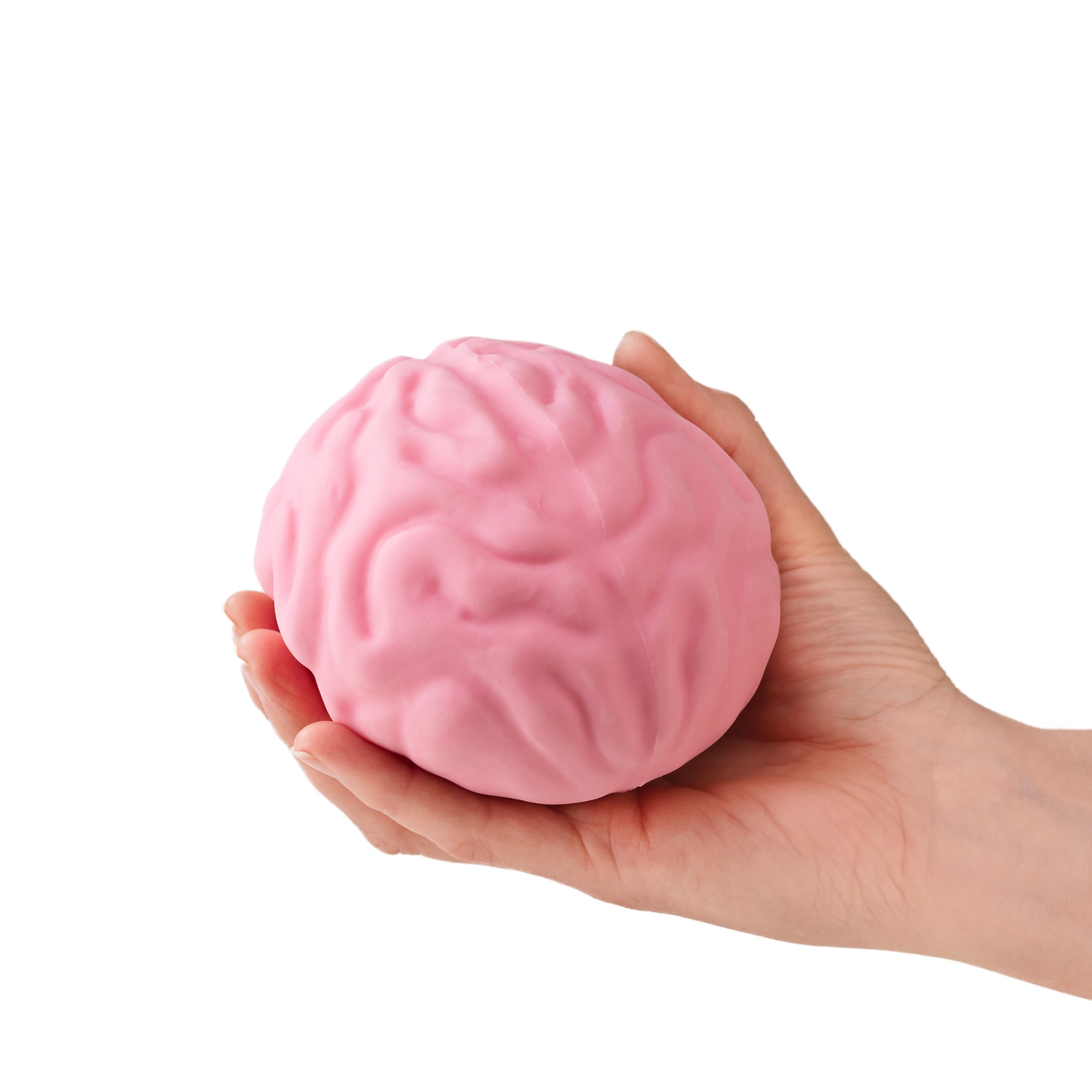 Giant Brain Stress Ball – Large Squishy Toy for Adults or Kids – Fun Desk Accessory – 5 Inches