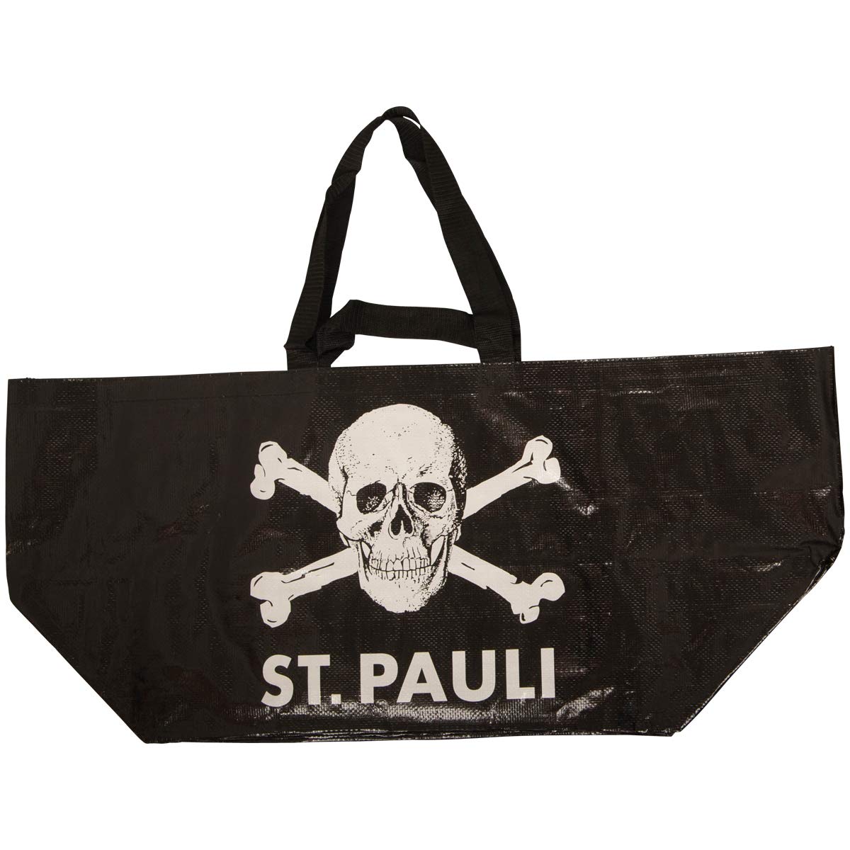 FC St. Pauli Einkaufsset Stoffbeutel Bio Einkaufstasche Recycling Schlüsselanhänger Einkaufschip Schwarz + Fanergy Traubenzucker