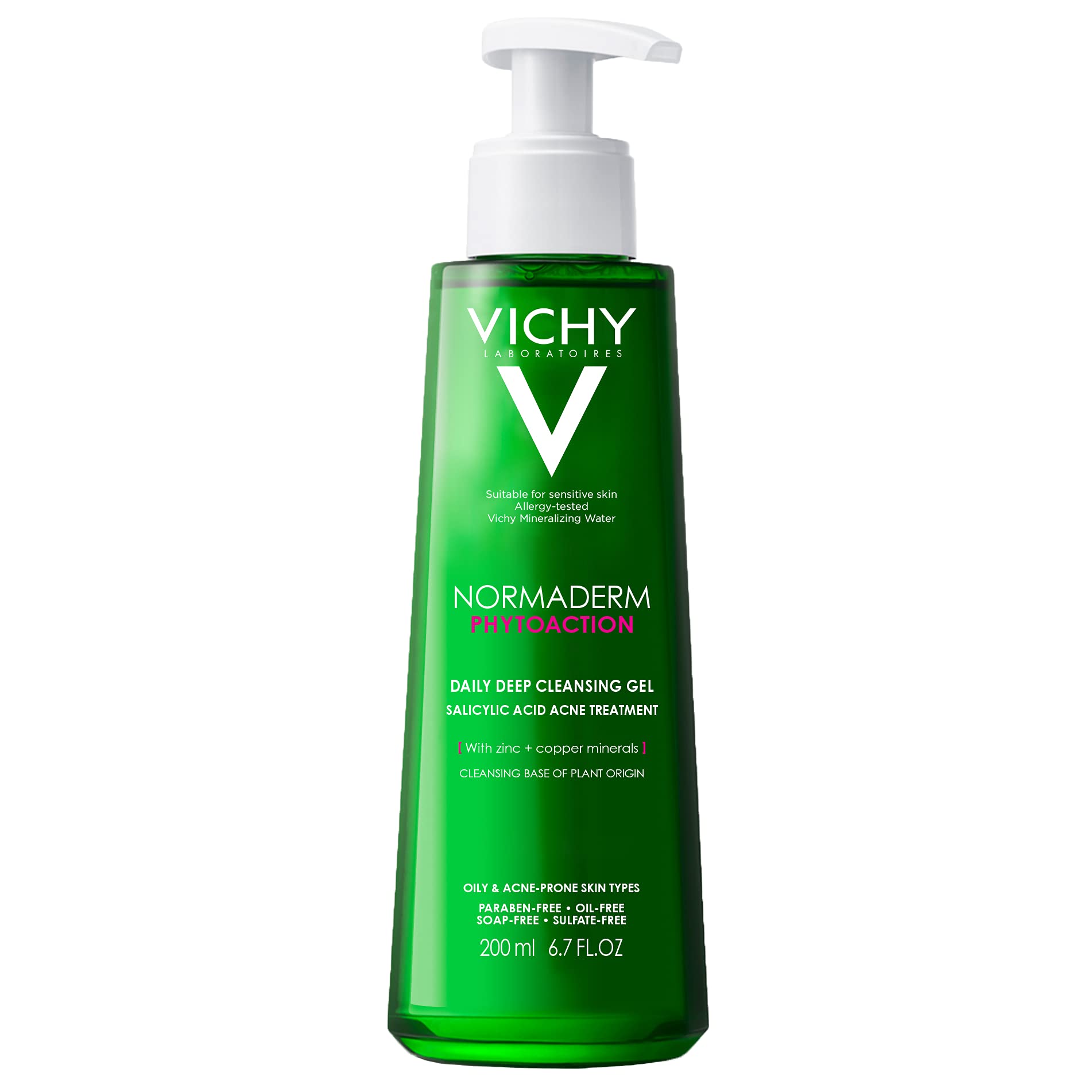 Vichy Normaderm Daily Acne Treatment Face Wash, Salicylic Acid Face