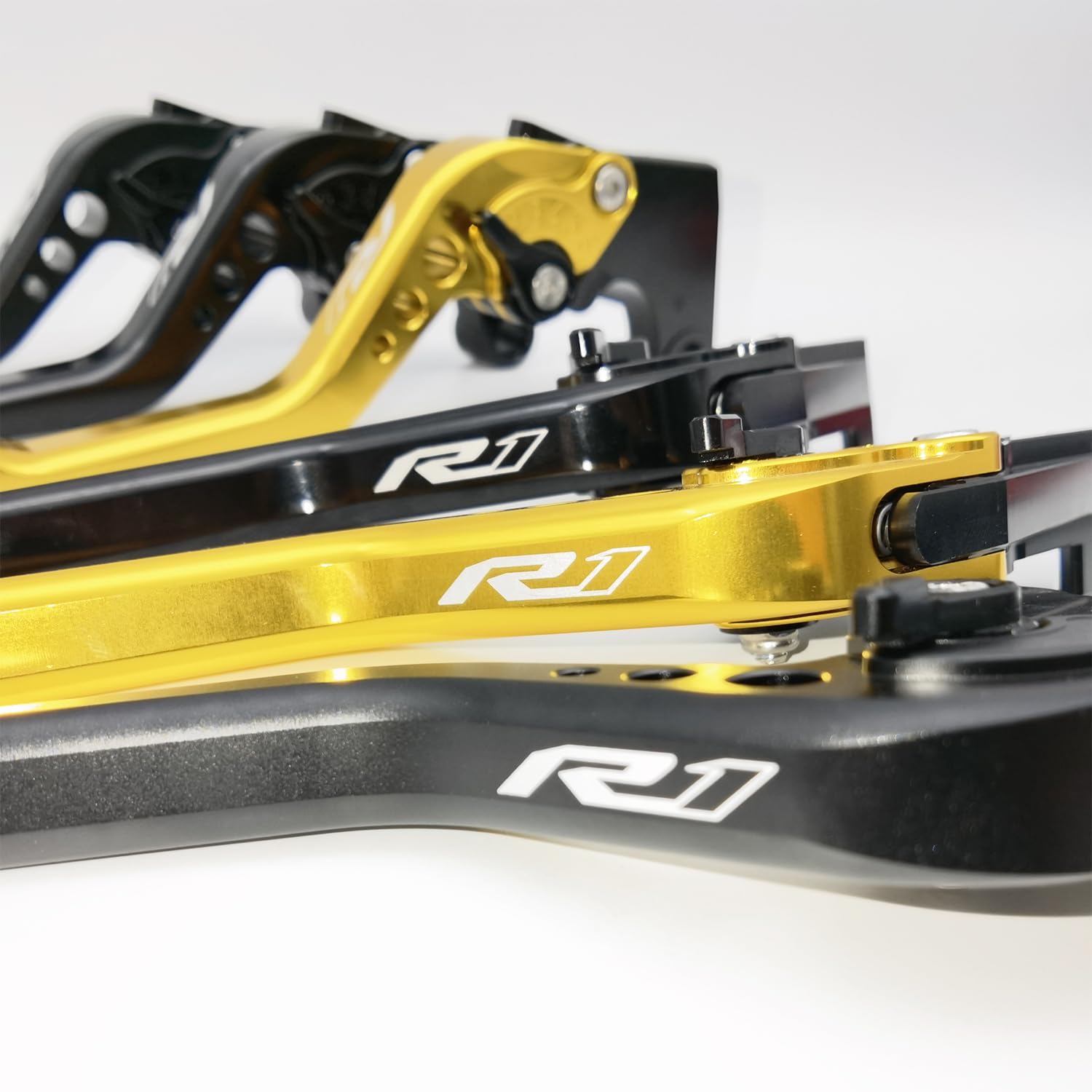Leve freno frizione corte R1 per Yamaha YZFR1 1999-2024 YZF R1 R1M RS 2016, accessori moto maniglie di controllo regolabili (nero_opaco, YZF R1 2004-2008)