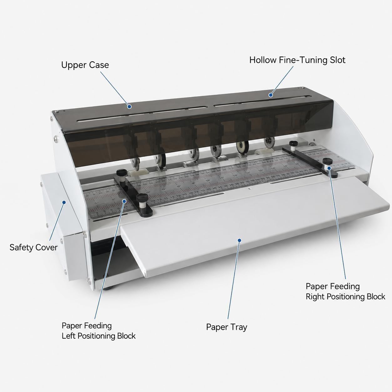 Machine À Papier Électrique 3 en 1, Rainage 460 Mm, Lignes Pointillées Et Découpe, Largeurs De Rainage 10 Mm, 12 Mm Et 15 Mm, Pression Et Position Réglables, pour Divers Projets Papier