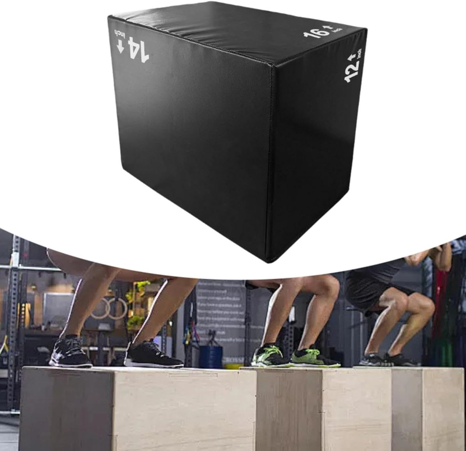 DeeRace プライオメトリックジャンプボックス 筋力トレーニング 30x35x40cm 多目的ジャンプエクササイズ器具 プライオ