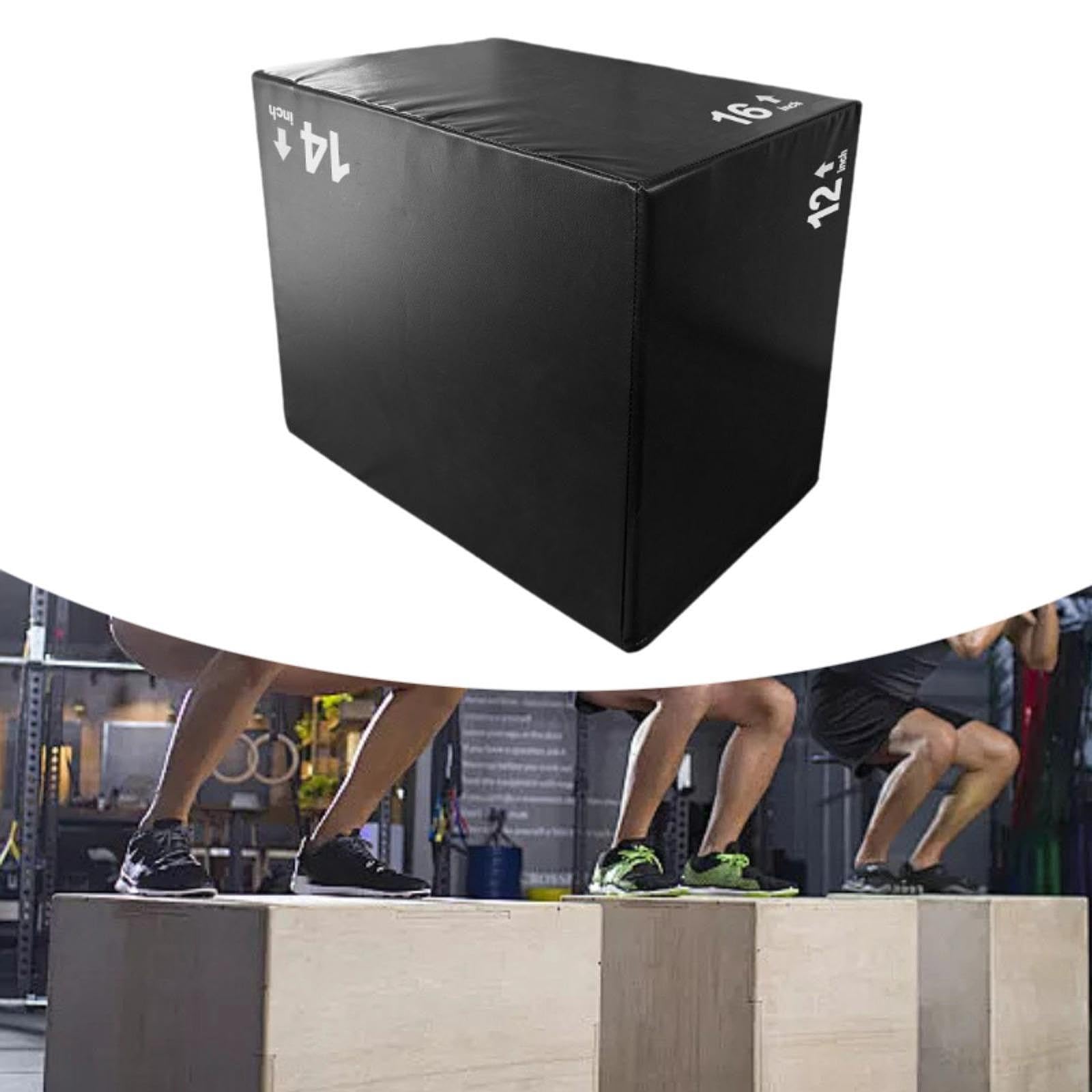 Plyo Box 60cm (24 inch) Sprungkasten für Krafttraining, Jumping Übungsbox aus stabilem Kunststoff für Fitnessstudio & Crossfit