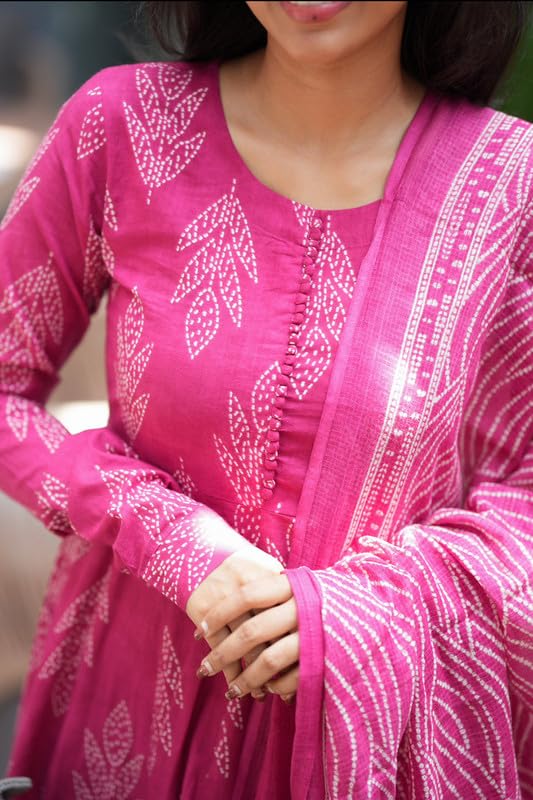 Image of Sun Fashion And Lifestyle Women's Cotton Stitched Printed Kurta Pant Dupatta