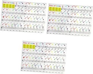 SUPVOX 3 Pcs Piano Stickers Keyboard Letter Stickers Removable Keyboard Sticker Piano Stickers Children Colorful Keyboard Suits for Kids Removable Labels Stickers for Piano PVC Staff