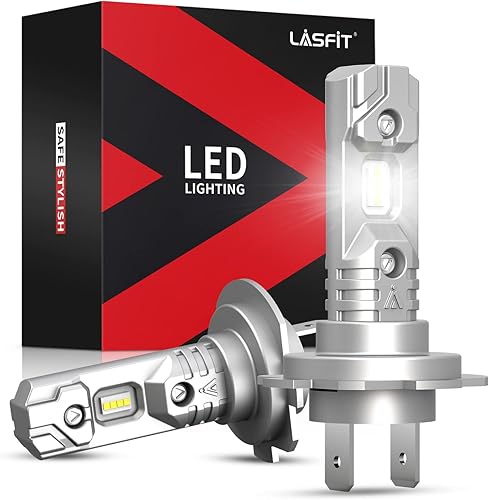 LASFIT Bombilla LED H7, luz antiniebla H7 blanca brillante de 6000 K, tamaño mini 11, no requiere adaptador, sin polaridad, sin ventilador, sin
