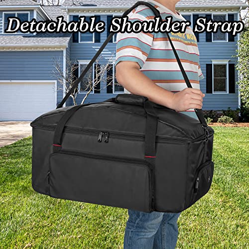 Image of samdew Barbecue Grill Cover Compatible with Weber Q1400 Electric Grill, Outdoor Grill Storage Carry Bag Compatible with Weber Q1000 Q1200 Propane Gas Grill, Bag Only