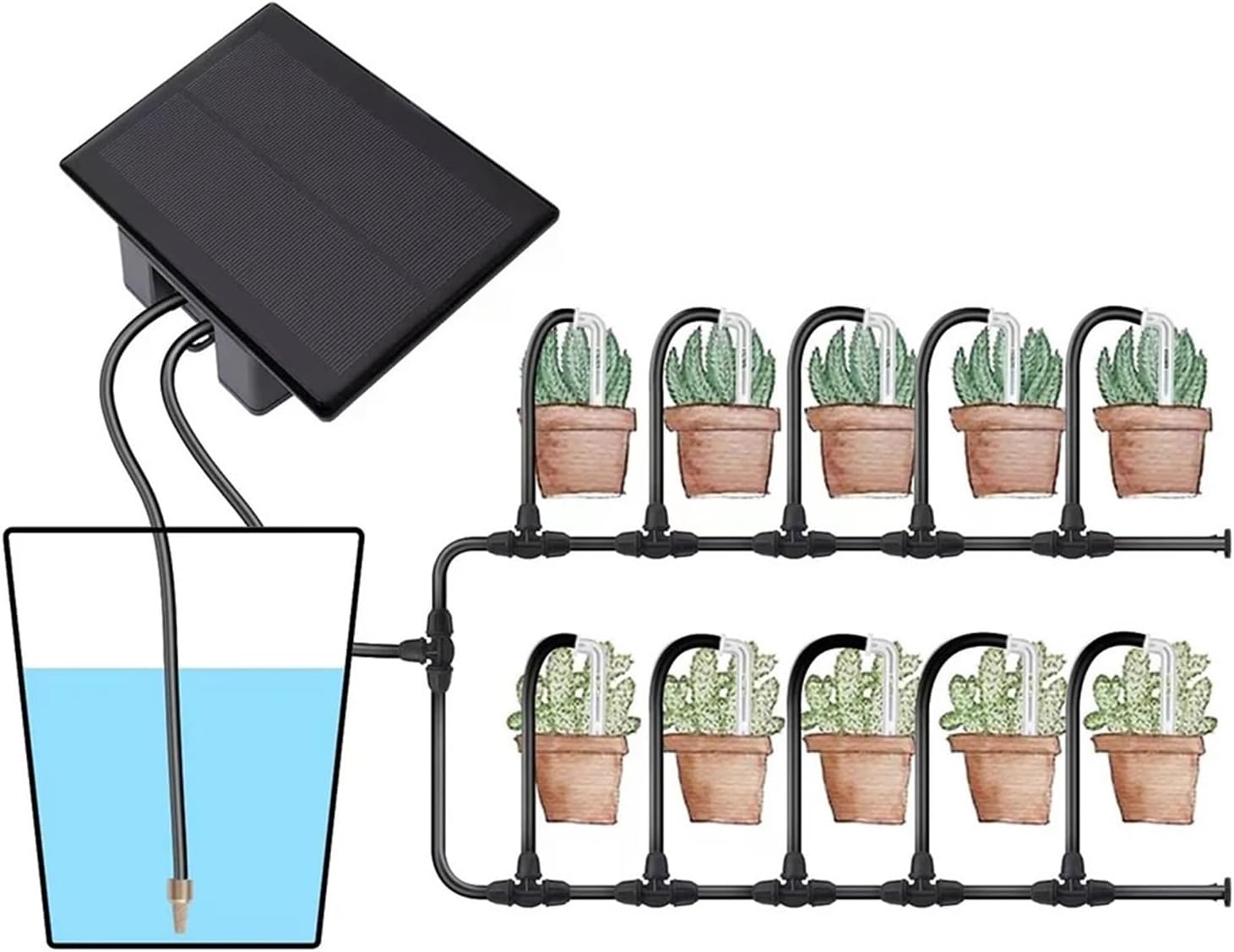 Irrigation Controller. Control Solar Water Timer Sprinkler Automatic Irrigation Controller Plant Irrigation Watering Timer Kit