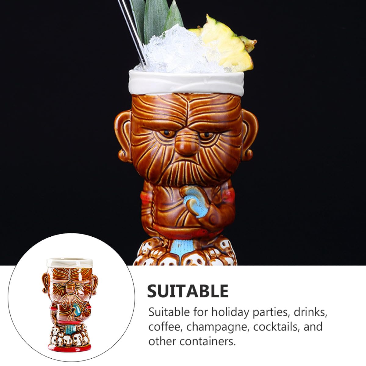 Kreativer Cocktailbecher Großes Form, Keramik 1, Stück Fassungsvermögen