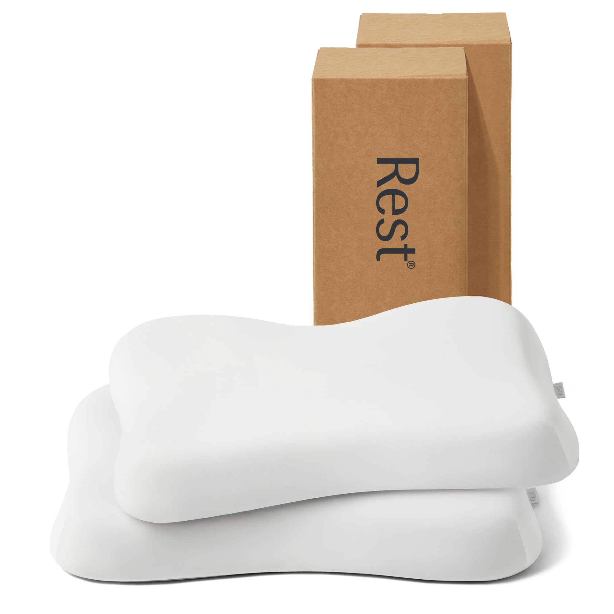 REST® Evercool® Cooling Pillow, Set of 2, Instant Cool-to-Touch Shell Fabric & Breathable Silicone Sponge Core for All-Night Temperature Regulation &