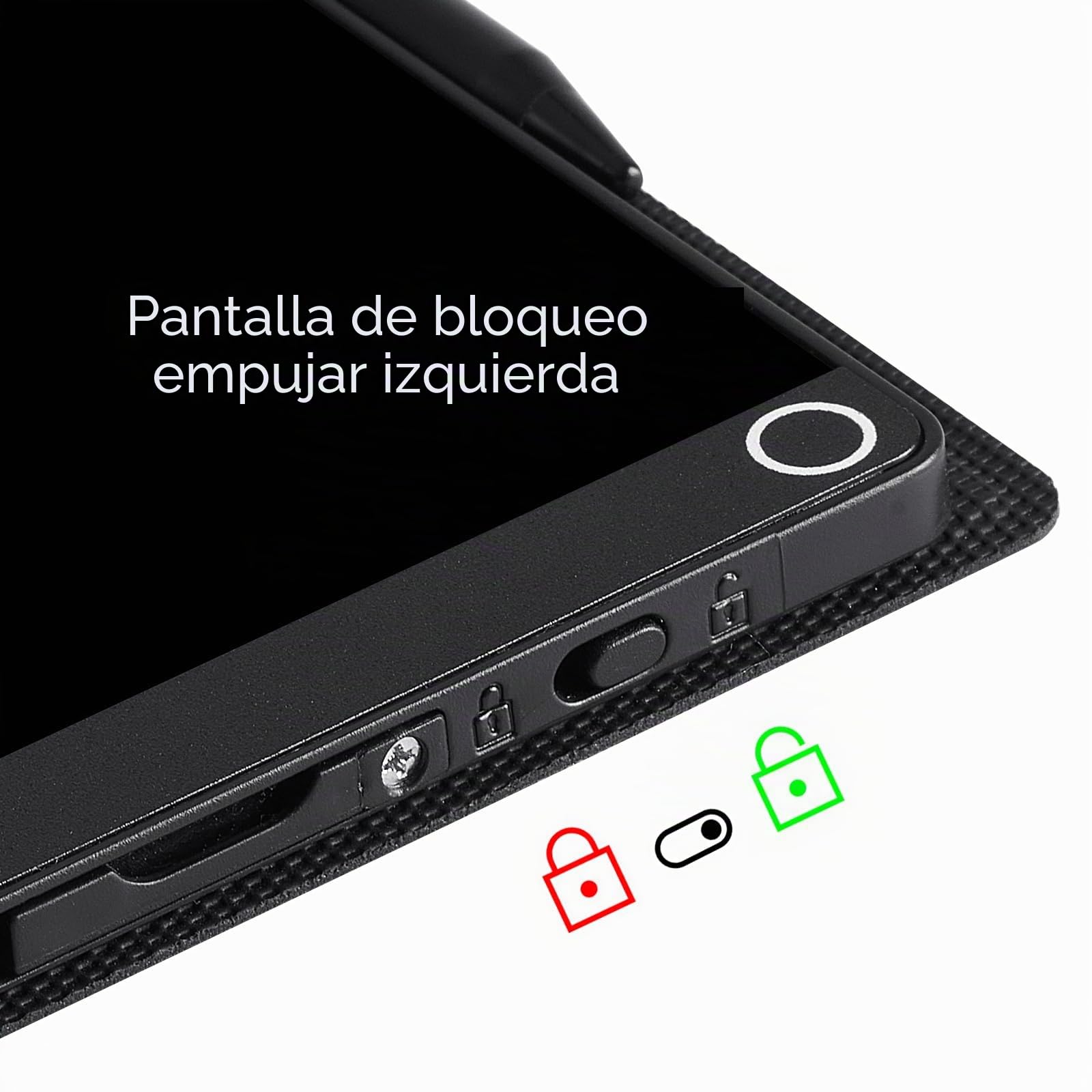 Czemo Pizarra de escritura LCD para adultos de 6,5 pulgadas con funda, reutilizables, tableros de escritura LCD, pizarra mágica para oficina, aula, memo, notas, monocolor