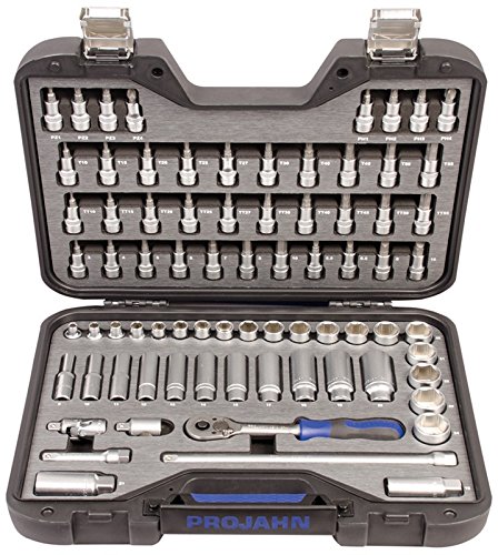 Projahn3903801 Industrial Socket Set, Black, 3/8-Inch, Set of 76 Piece