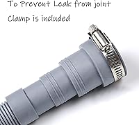 Vista 3 de HLMOptimo Manguera de drenaje universal para lavadora de 23 pies, kit de extensión flexible de manguera de drenaje para lavavajillas, manguera