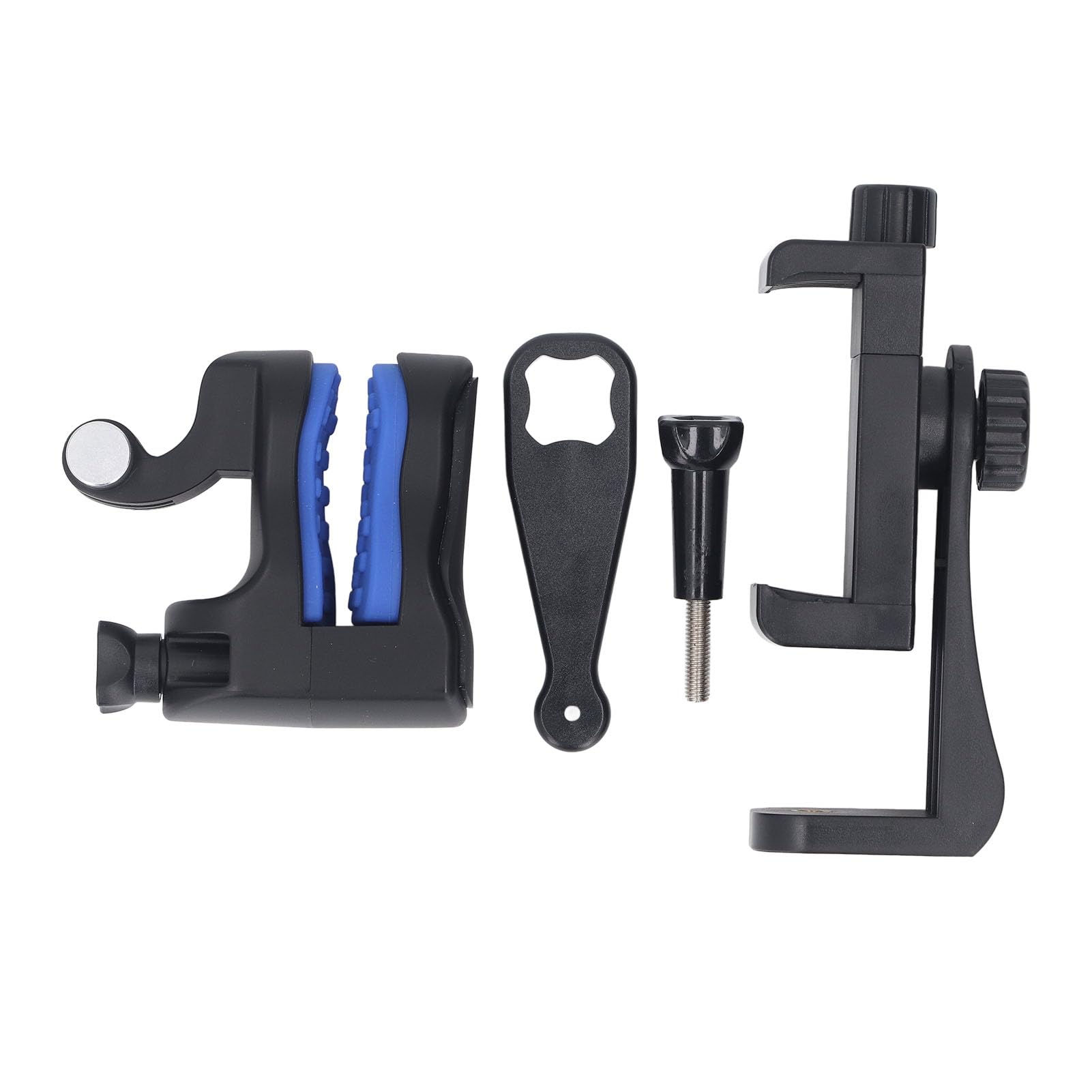 Kit Supporto per Mento per Casco Moto, Morsetto Regolabile in | Protezione in Silicone, Morsetto Regolabile da 18 a 35 Mm, Compatibile con , Session e Yi.