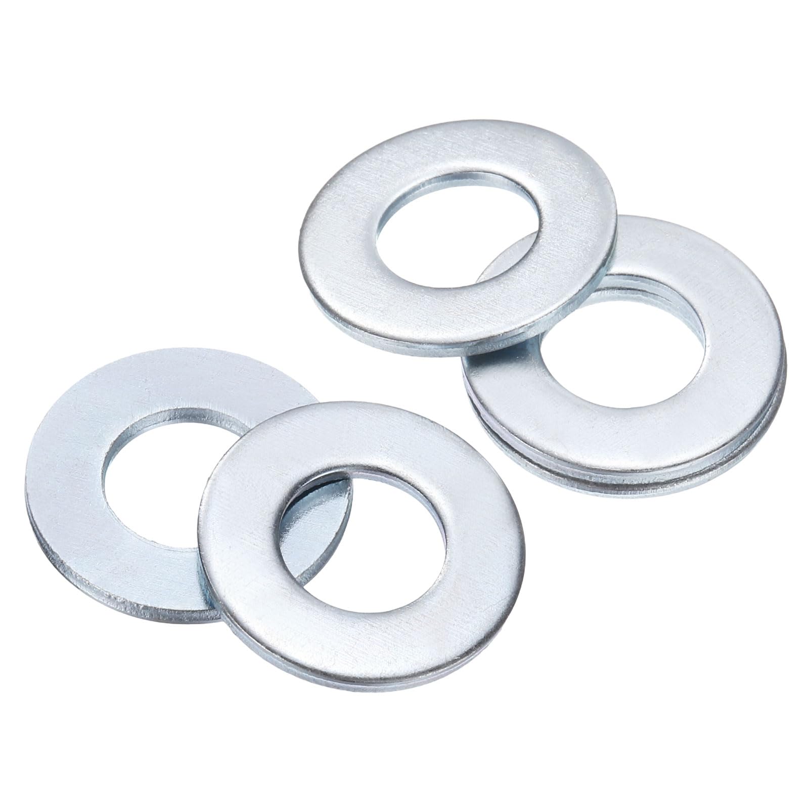 sourcing map 50Pcs 5/16" SAE Flat Washers Carbon Steel Zinc Plated, 0.34" ID x 0.69" OD x 0.06" Thick Metal Washers for Screws Bolts Machinery Repair Accessories