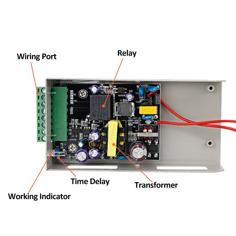 Alimentation de contrôle d'accès K80 Interrupteur d'alimentation DC 12 V AC 110~240 V pour Tous Les Types système de contrôle d'accès de Verrouillage avec Retard