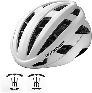 ROCKBROS Bicycle Helmet, Integrated Cycling Helmet, City Helmet, Road Bike Helmet for Mountain Bikes, Road Bikes, Unisex, Adults, Women and Men, M (54-58 cm) / L (58-62 cm)