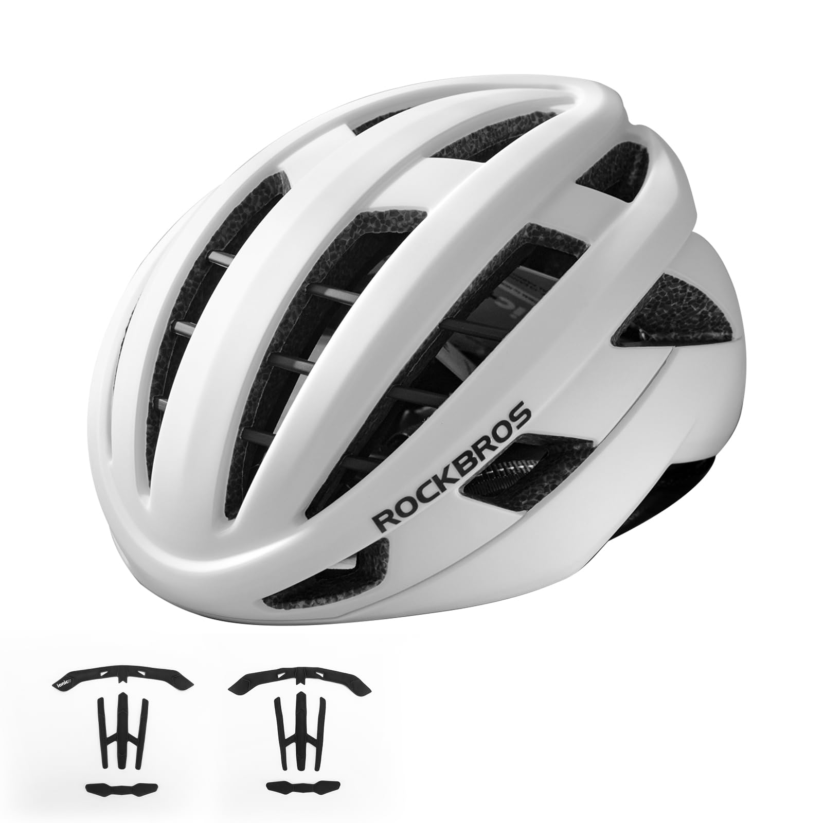 ROCKBROS Fahrradhelm Integrierter Radhelm Cityhelm Rennradhelm für Mountainbikes Rennräder Unisex Erwachsene Damen und Herren M(54-58cm) / L(58-62cm)