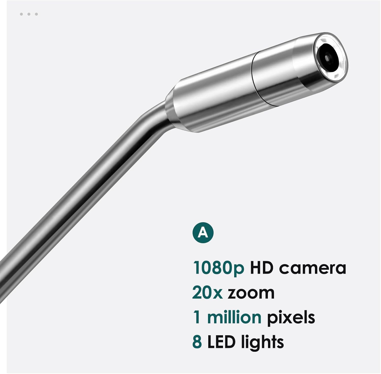 Luma 1 Ti Visual Blackhead Remover with Camera - Titanium Alloy Tweezers and HD Camera 20x Magnification, 1080P, 8 LED Lights, Blackhead Extractor for Men and Women, Acne and Pore Cleaner