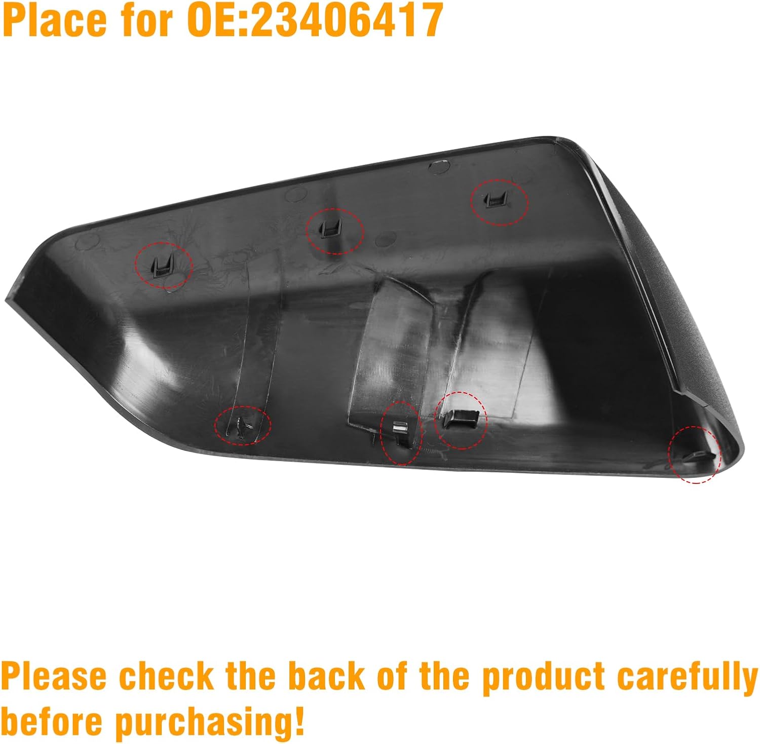 Moonlinks Compatible with Chevy Equinox 2018-2023/GMC Terrain 2018-2023 Left Side Mirror Cover Replacement,Textured Black Left Driver Side Rearview Mirror Cap Trim